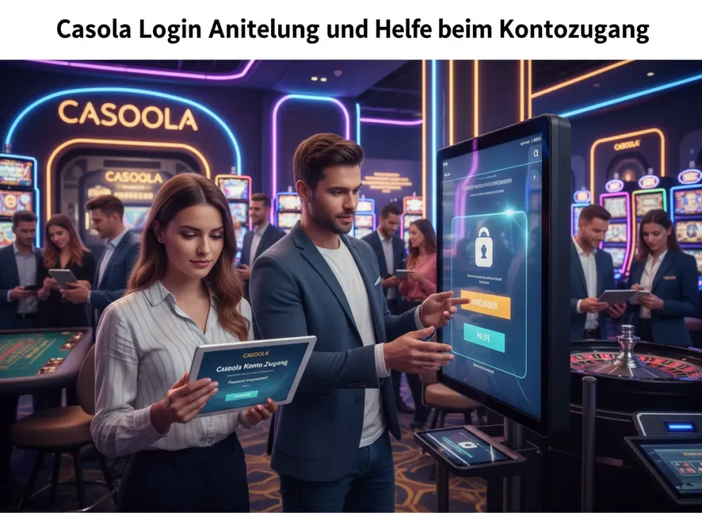 Casoola login Anleitung und Hilfe beim Kontozugang