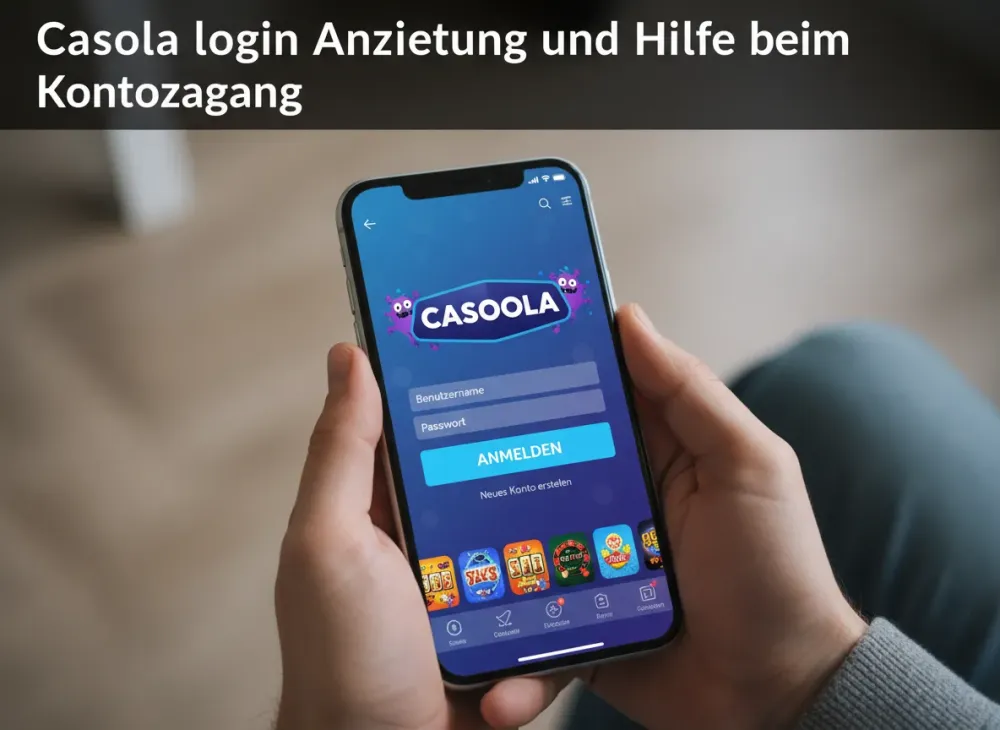 Casoola login Anleitung und Hilfe beim Kontozugang